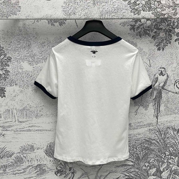 【ディオール】ディオリビエラ Tシャツ 偽物 コットンジャージー （ホワイト） 443T27A